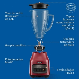 LICUADORA OSTER 2174271 600W ROJO_8