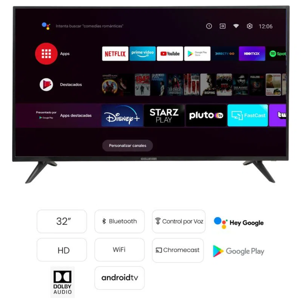 TELEVISOR CHALLENGER LED 32LO68 SMARTV + ANDROID _2