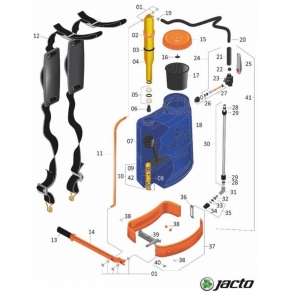 FUMIGADORA DE ESPALDA MANUAL Jacto PJH de 20 Litros_3